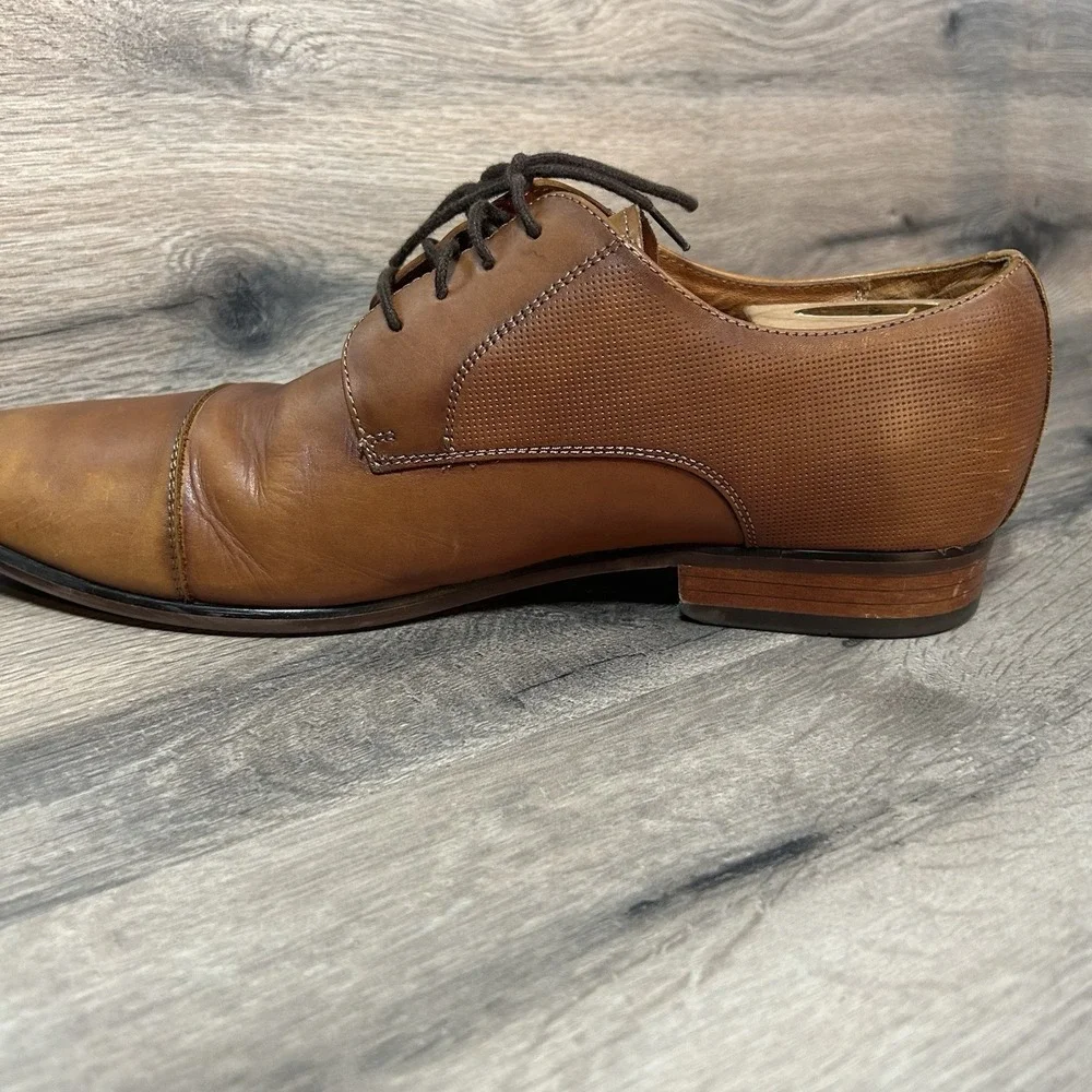 Florsheim‎ Men's Cognac Midtown Cap Toe Oxford Shoes Size 11 D Dress Shoes